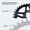 DJC Bike Chainring Direct Mount 1mm Offset Round Chainring for