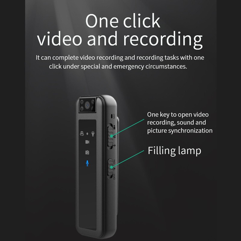 Portable Voice Recorder 1080P Night Vision Photo Video Recording Device