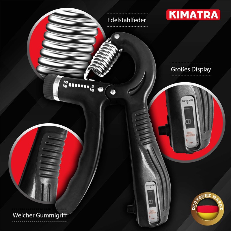 KIMATRA 2-Piece Grip Strength Trainer Set from 5 kg to