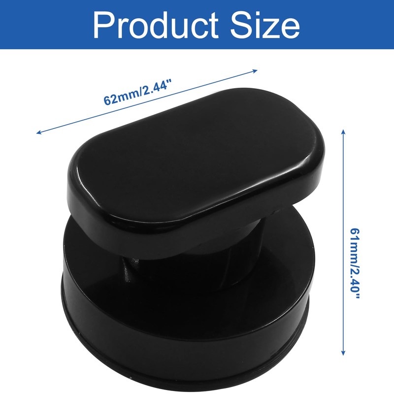 2 Pack Powerful Suction Cup Glass Mirror Door Handle, Refrigerator