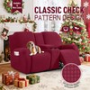 TAOCOCO Loveseat Recliner Cover with Middle Console, Stretch Loveseat Cover