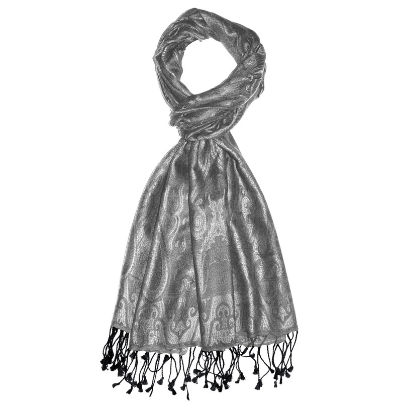 Lorenzo Cana Pashmina Women's Scarf Jacquard Woven 100% Silk Paisley