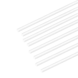 sourcing map 8pcs ABS Plastic Square Bars Rod 2mm×2mm×10inch for Architectural Model Making DIY White