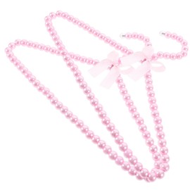 Gatuida 2pcs Pearl Hangers Mini Clothes Hangers for Decorative and Functional Pink for Organizing Clothing and Closet Storage