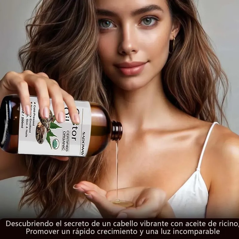 Aceite Ricino Puro Prensado Frío Para Cabello Y Piel