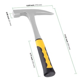 HAKZEON 2 Pcs 32oz Rock Pick Hammer, 12 Inch Steel Geology Rock Hammer, Mason Concrete Chisel for Mining, Geological Prospecting, Camping