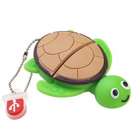 LEIZHAN Cute Flash Drive 16GB USB 2.0 Cartoon Animal Turtle Thumb Drive Character Computer USB Memory Stick Pendrive Gift for Kids, Teacher, Friends