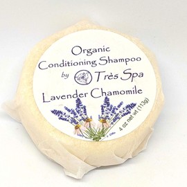 Organic Conditioning Shampoo by Très Spa | Solid Shampoo Bar | 100% Natural | Vegan Friendly | Eco-Friendly (Lavender Chamomile)