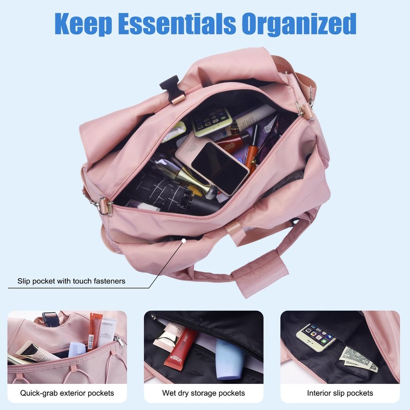 forestfish Gym Bag For Women With Yoga Mat Holder &