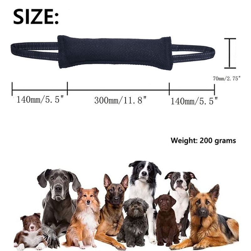 Clysoru Dog Tug Toy Double Pack Tough Jute Bite Pillow