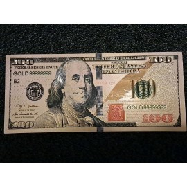 24K GOLD Plated Foil $100 Dollar Bill Collectible Novelty Collection Note Gift