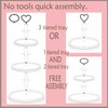 3 Tiered Tray Wooden Serving Stand Small Beaded Tray for