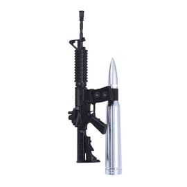 VMS RACING AR-15 M4 M16 Silver 50 Cal Caliber Bullet Antenna Anti-Theft and Reception Booster Heavy Gauge CNC Billet Aluminum Short Compatible with Toyota FJ Cruiser