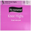No Nonsense Knee Highs, Black, 10 ct