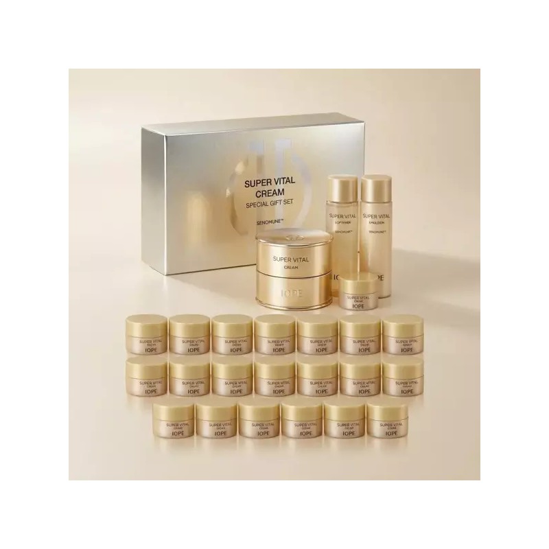 IOPE 아이오페 슈퍼바이탈 크림 50ml+소프너/에멀전/크림 추 가 증 정 기획세트