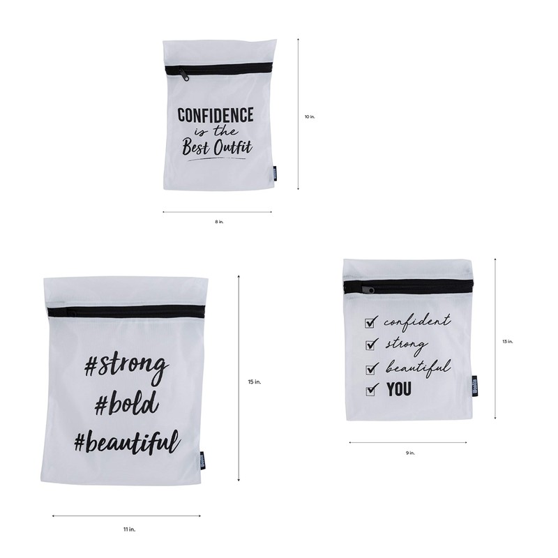 Laundry 360 3 Piece Printed Mesh Wash Bags, Multi Size