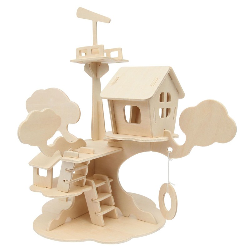 Marabu KiDS 3D Wooden Puzzle, Tree house.