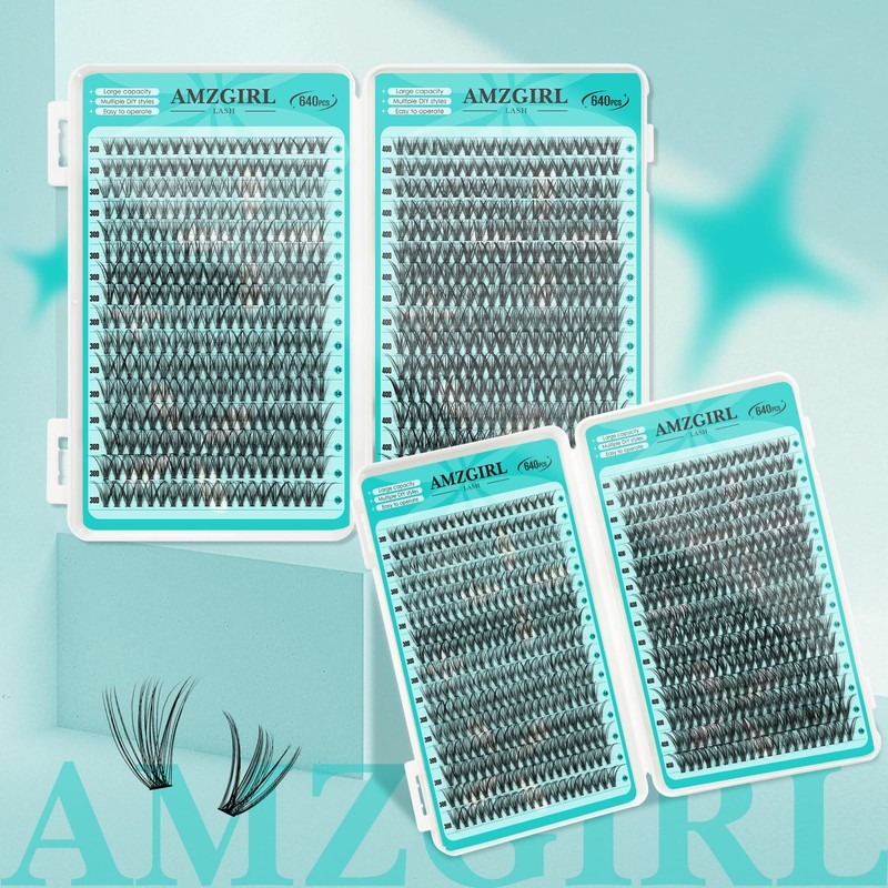Clusters 640Pcs, 9-16mm Mix Lashes, 30D+40D
