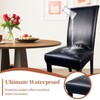 Pu Leather Dining Chair Covers set of 6, Waterproof Kitchen