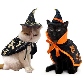 4 capas de Halloween para gato, disfraz de gato, murciélago de calabaza, Halloween, cosplay, fiesta, capa para gatos, cachorros y perros