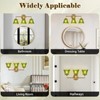 sunkryster Vintage Gold Bathroom Vanity Light Fixture, 3-Light with Rose