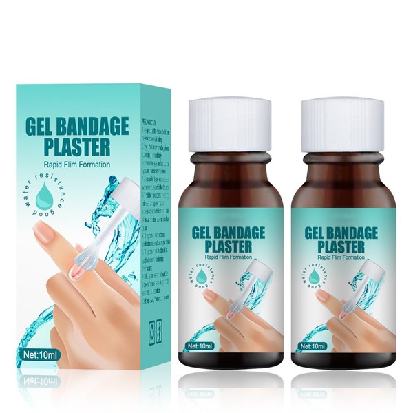New Skin Liquid Plaster, Liquid Skin Glue for Wounds Human, Wound Glue, Waterproof Dressing, Breathable, Quick Qrying, Waterproof, Protect Our Damaged Skin, 10ml*2