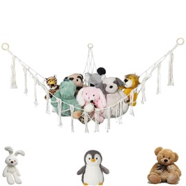 MEISH Toy Hammock Stuffed Animals Toy Hammock Hanging Corner Plush Toys Net Teddy Bear Storage Mesh Toy for Kids Room