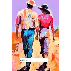MON AMOUR (My Love) Impressionist Notebook Series #02: 150 Lined Blank White Pages Notebook for Lovers, 29 lines p.p with corner motif