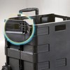 Inspired Living Ultra-Slim Rolling Collapsible Storage Pack-N-Roll Utility-carts, with Telescopic