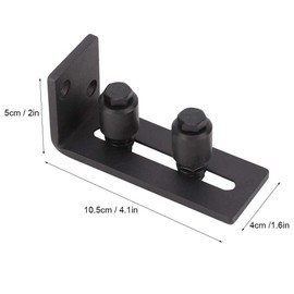 KSTE Carbon Steel Adjustable Sliding Floor Guide for Barn Door Hardware Accessory (Double Roller)