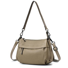 MFFOR Shoulder Bag, Genuine Leather, Women's 2-Way Crossbody Bag, Handbag, Crossbody, Shoulder Bag, Handheld, Zipper Pocket, Lightweight, Small, Stylish, Large Capacity, Soft, Simple, Casual,