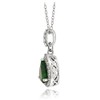 Collar de plata de ley con piedras preciosas sintéticas y