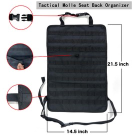 STOLCA Universal Tactical Vehicle Seat Back Organizer Bag Tactical Molle Vehicle Organizers Panel Vehicle Protector Organizers with 5 Different Size Admin Panel Storage Bag with Multi-Pocket
