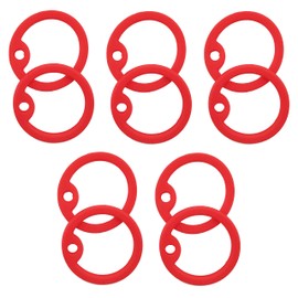 Tactical Rubber Dog Tag Silencers U.S. Military Army Navy Airsoft GI ID Durable (10 Silencers) (Red)