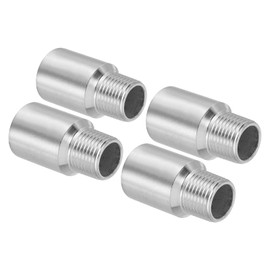PATIKIL 304 Stainless Steel Pipe Fitting 1/2" NPT Male to 1/2" NPT Female Thread, 4 Pcs 2inch/50mm Length Nipple Cast Pipe Coupling Fitting Connector
