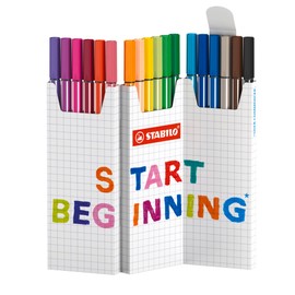 STABILO STABILO - Premium-Filzstift - Pen 68-18er Zick-Zack-Tischset - 18 Farben
