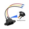 PNGKNYOCN IEC C14 Panel Mount Plug Adapter,10A 250V 3 Pin
