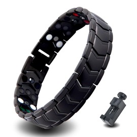 HAQI Men's Magnetic Bracelet Health Energy Magnetic Therapy Arthritis Bracelet for Men Stainless Steel Jewellery, Stainless steels
