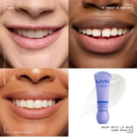 NYX PROFESSIONAL MAKEUP NYX PROFESSIONAL MAKEUP Smushy Matte Lip Balm, Tinted Lip Moisturizer with Soft, Matte Finish - Sugar Smush (Transparent)