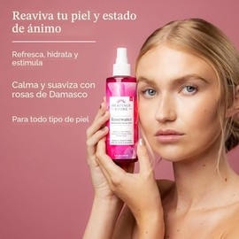 HERITAGE STORE Agua de rosas - Rocío facial refrescante con rosa de damasco, todos los tipos de piel - Spray hidratante de agua de rosas para el cuida