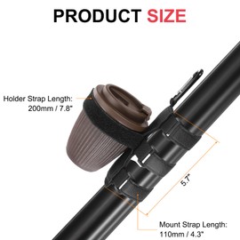 MECCANIXITY Portable Speaker Mount, Adjustable Strap Speaker Holder Accessories for Golf Carts UTV Bike Bluetooth Wireless Speaker, Black