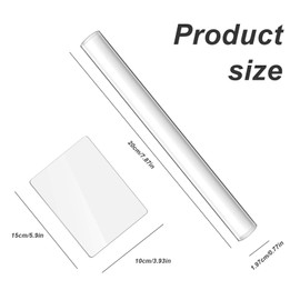 YFaith 4 Pieces Polymer Clay Accessories, Clay Roller and Polymer Clay Tools, Acrylic Plate, Transparent Polymer Clay Tools Set, Pottery Tool Set for Modeling, Modelling Clay