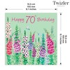 Twizler 70th Birthday Card for Women - Foxgloves Floral -