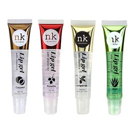 4 Pack Nicka K Lip Gel (COCONUT, ROSEHIP, ARGAN OIL, ALOE)
