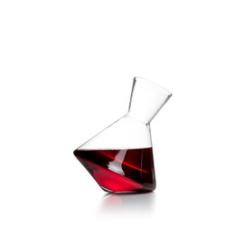 Sempli Vaso-Vino Spinning Wine Decanter - Elegant Hand Blown Decanter & Swirling Wine Aerator, Wine Carafe, Lead-Free Crystal, Ultra Clear, Wine Accessories - 38 oz