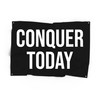 Conquer Today Cloth Banner - Home Gym Decor - Large