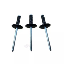 J J Motorsports Multi-Grip Large Head Black Rivets 3/16" Pop Rivet 100 ct. IMCA Racing Fastener