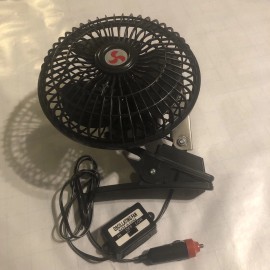 auto expression 12V Dashboard Oscillating Vehicle Car Van Truck Home Desk Clip-On Fan