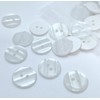 MajorCrafts® 50pcs 15mm White Pearlescent 2 Holes Round Resin Sewing