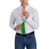 DABOYOZHZH India Flag Emblem Striped Necktie Men'S Neck Ties Mens